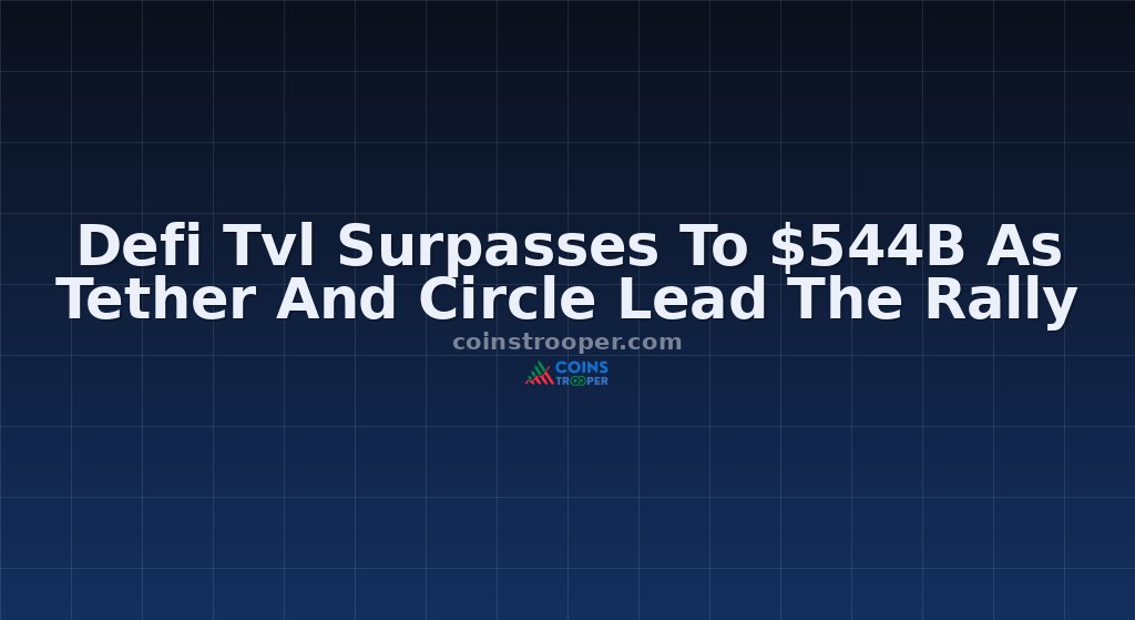 Defi Tvl Surpasses To $544B As Tether And Circle Lead The Rally