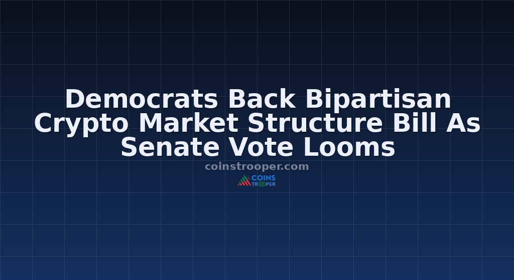 Democrats Back Bipartisan Crypto Market Structure Bill As Senate Vote Looms