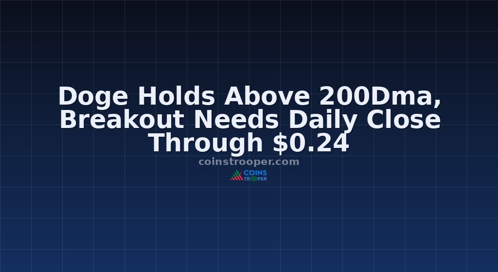 Doge Holds Above 200Dma, Breakout Needs Daily Close Through $0.24