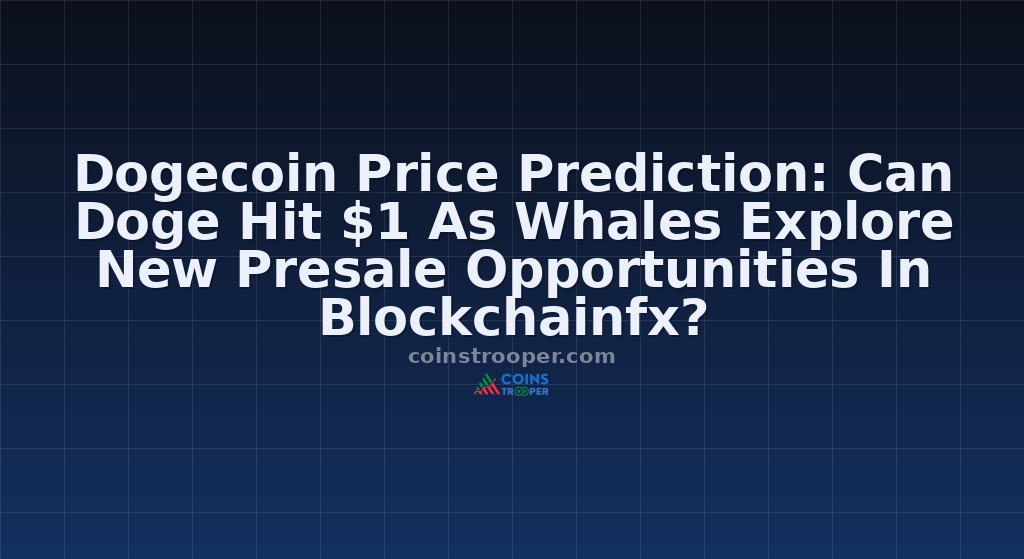 Dogecoin Price Prediction: Can Doge Hit $1 As Whales Explore New Presale Opportunities In Blockchainfx?