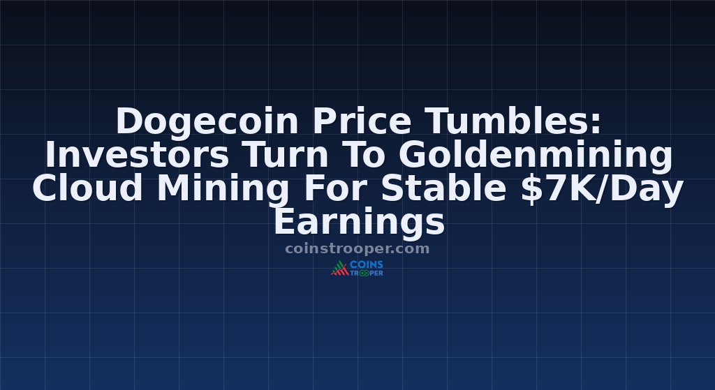 Dogecoin Price Tumbles: Investors Turn To Goldenmining Cloud Mining For Stable $7K/Day Earnings