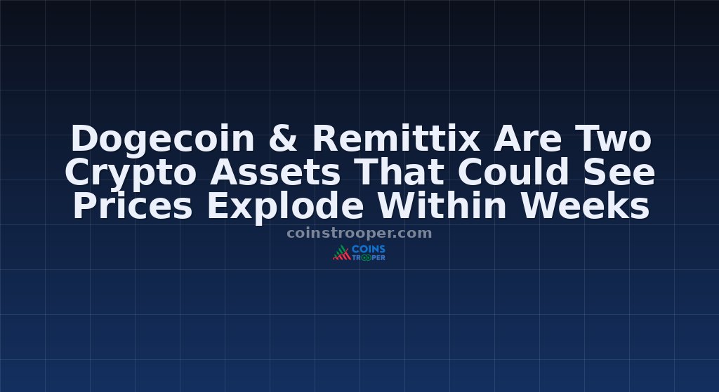 Dogecoin & Remittix Are Two Crypto Assets That Could See Prices Explode Within Weeks