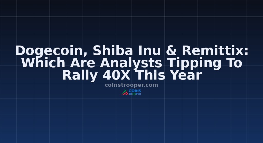 Dogecoin, Shiba Inu & Remittix: Which Are Analysts Tipping To Rally 40X This Year