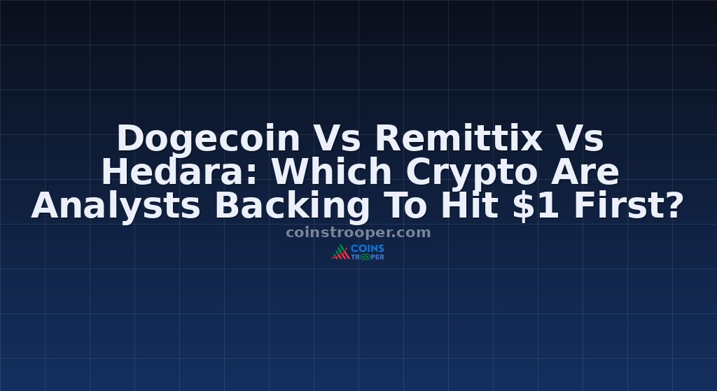 Dogecoin Vs Remittix Vs Hedara: Which Crypto Are Analysts Backing To Hit $1 First?