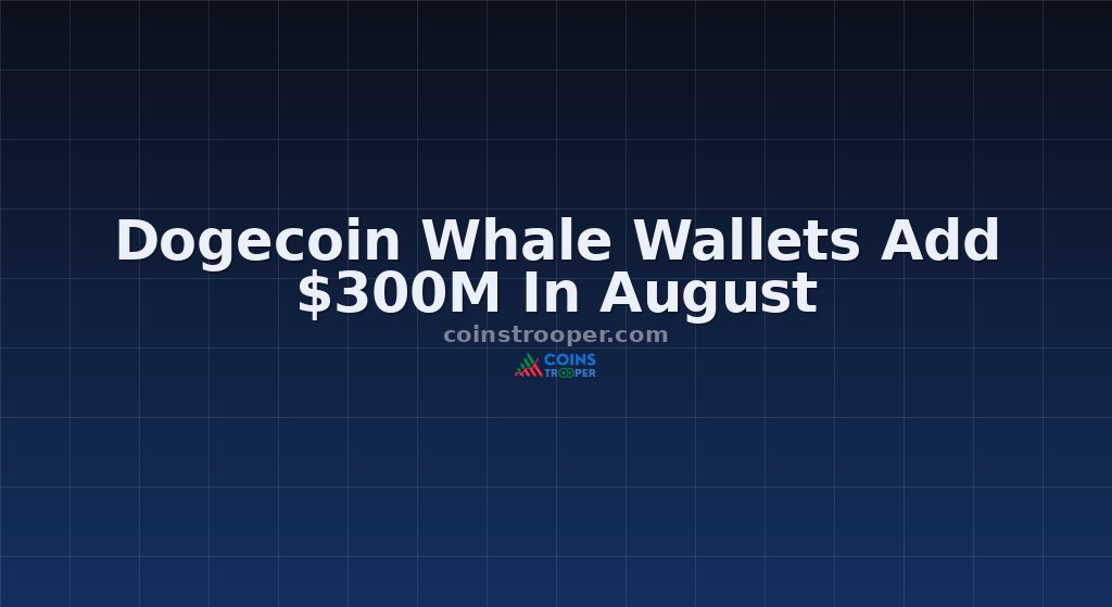Dogecoin Whale Wallets Add $300M In August