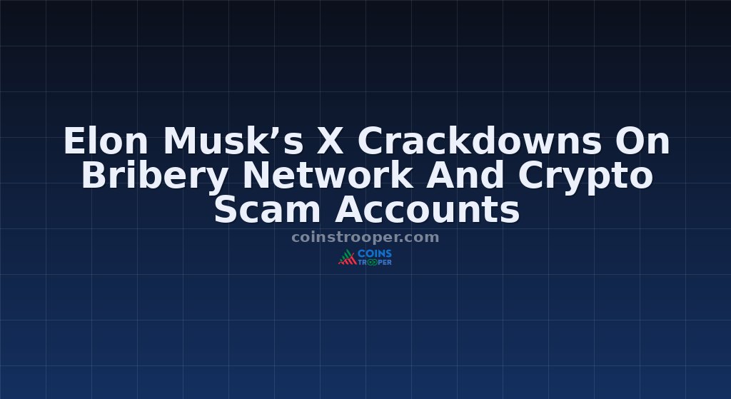 Elon Musk’s X Crackdowns On Bribery Network And Crypto Scam Accounts