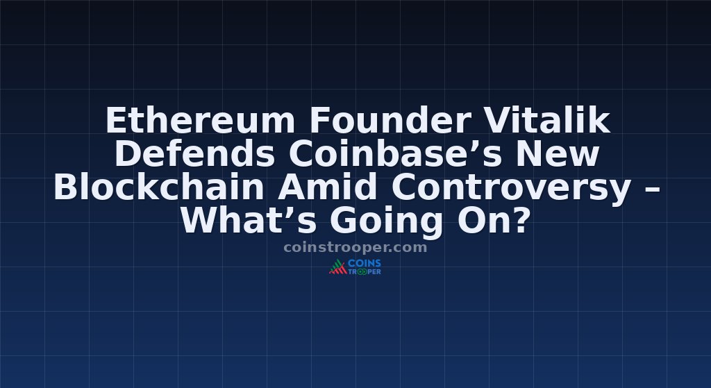 Ethereum Founder Vitalik Defends Coinbase’s New Blockchain Amid Controversy – What’s Going On?