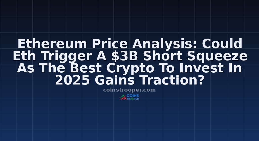 Ethereum Price Analysis: Could Eth Trigger A $3B Short Squeeze As The Best Crypto To Invest In 2025 Gains Traction?