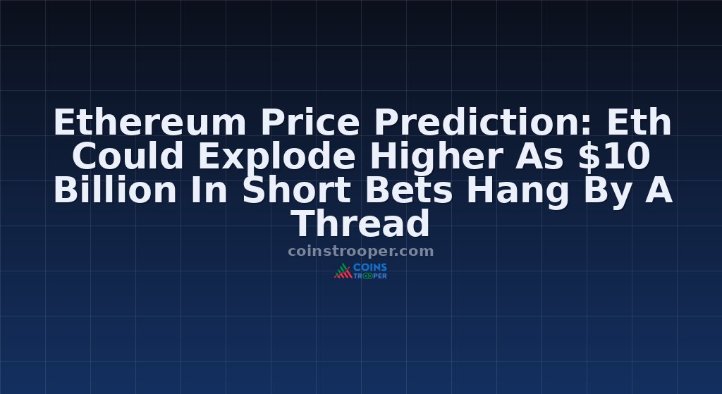 Ethereum Price Prediction: Eth Could Explode Higher As $10 Billion In Short Bets Hang By A Thread