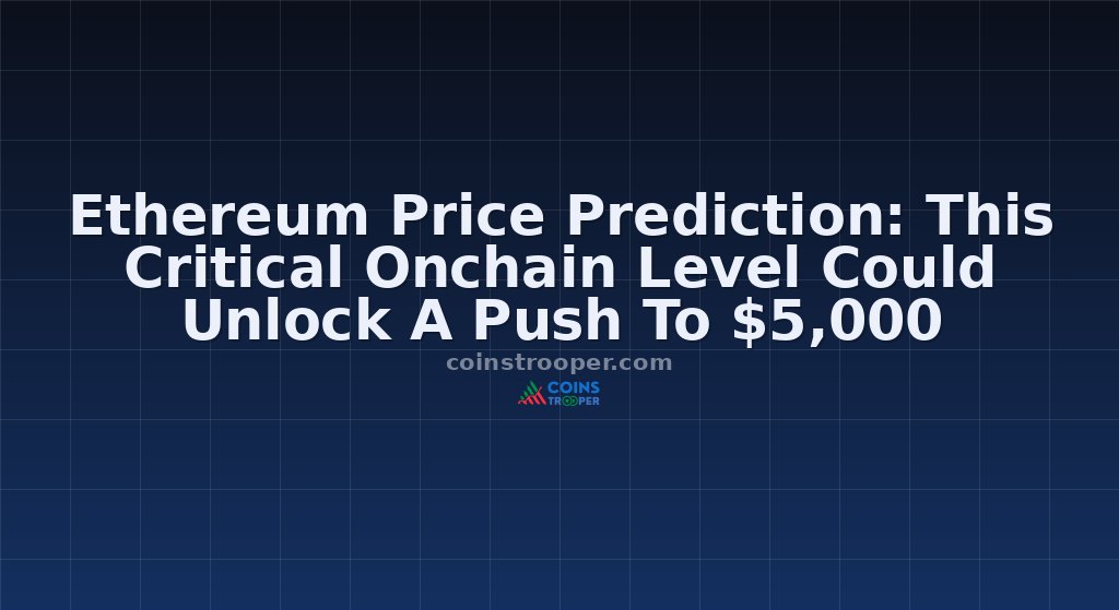 Ethereum Price Prediction: This Critical Onchain Level Could Unlock A Push To $5,000