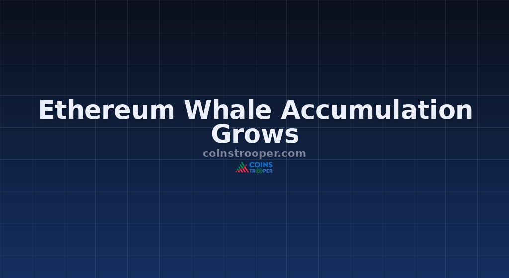 Ethereum Whale Accumulation Grows