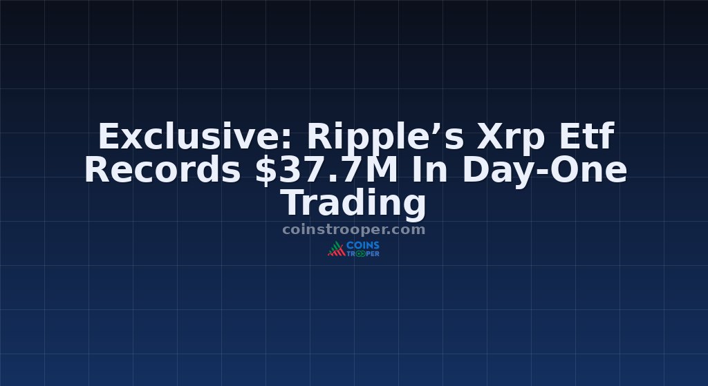 Exclusive: Ripple’s Xrp Etf Records $37.7M In Day-One Trading