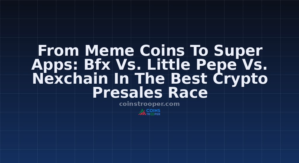 From Meme Coins To Super Apps: Bfx Vs. Little Pepe Vs. Nexchain In The Best Crypto Presales Race