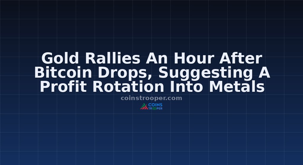 Gold Rallies An Hour After Bitcoin Drops, Suggesting A Profit Rotation Into Metals