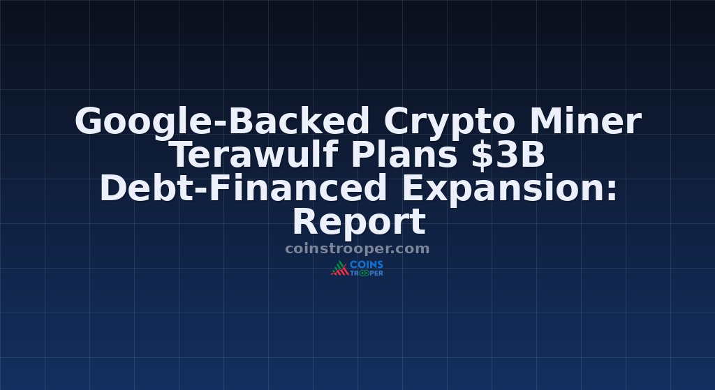 Google-Backed Crypto Miner Terawulf Plans $3B Debt-Financed Expansion: Report