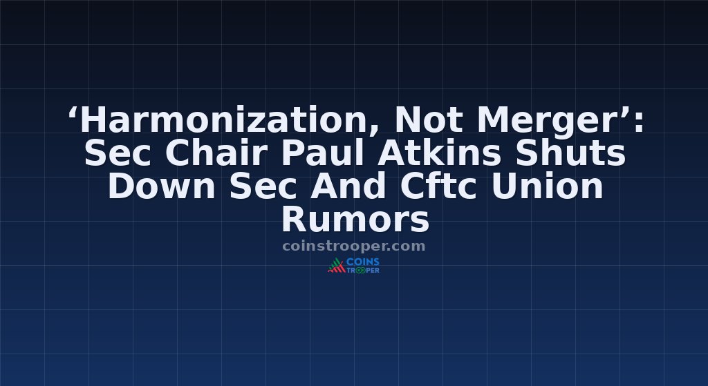 ‘Harmonization, Not Merger’: Sec Chair Paul Atkins Shuts Down Sec And Cftc Union Rumors