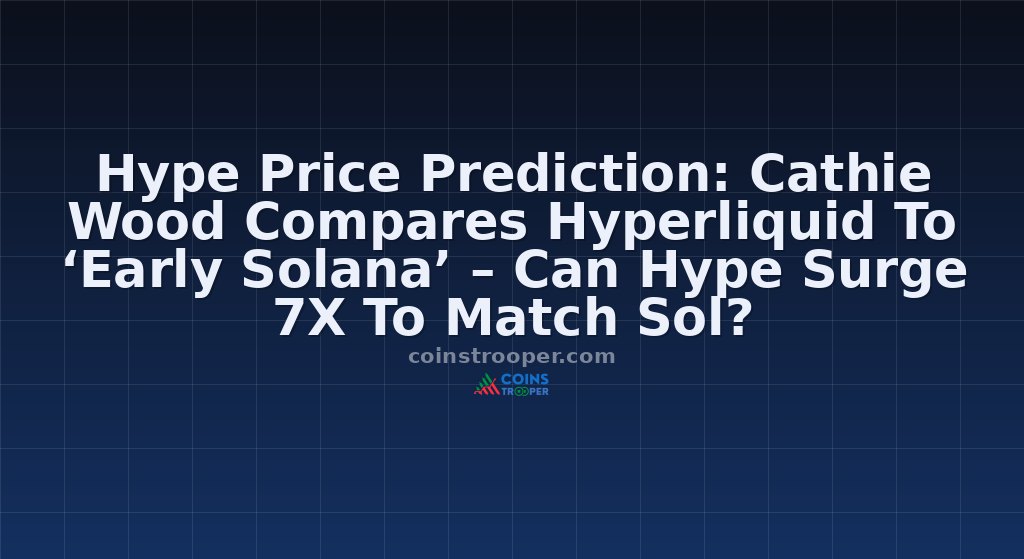 Hype Price Prediction: Cathie Wood Compares Hyperliquid To ‘Early Solana’ – Can Hype Surge 7X To Match Sol?