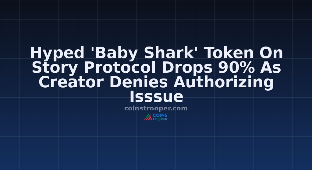 Hyped 'Baby Shark' Token On Story Protocol Drops 90% As Creator Denies Authorizing Isssue