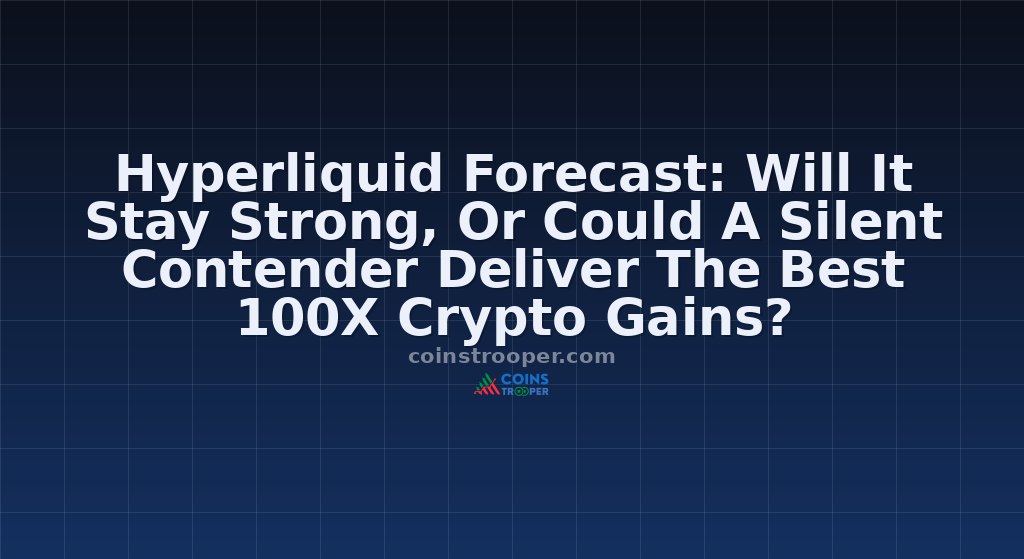 Hyperliquid Forecast: Will It Stay Strong, Or Could A Silent Contender Deliver The Best 100X Crypto Gains?