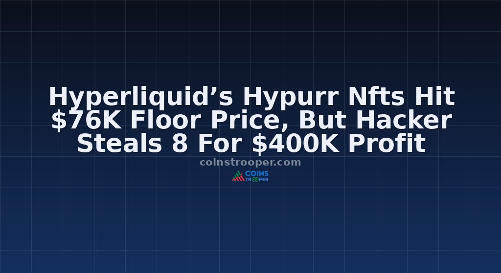 Hyperliquid’s Hypurr Nfts Hit $76K Floor Price, But Hacker Steals 8 For $400K Profit