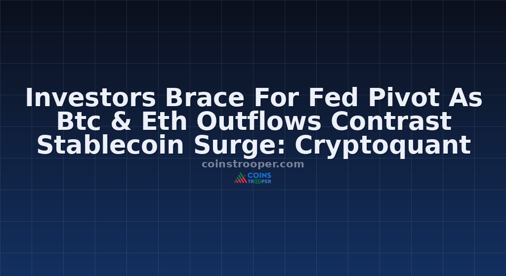 Investors Brace For Fed Pivot As Btc & Eth Outflows Contrast Stablecoin Surge: Cryptoquant