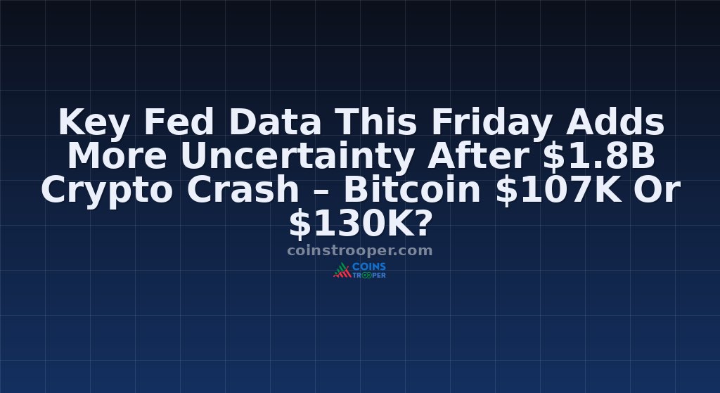 Key Fed Data This Friday Adds More Uncertainty After $1.8B Crypto Crash – Bitcoin $107K Or $130K?