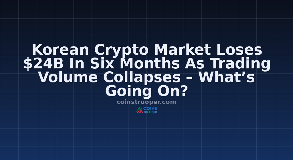 Korean Crypto Market Loses $24B In Six Months As Trading Volume Collapses – What’s Going On?
