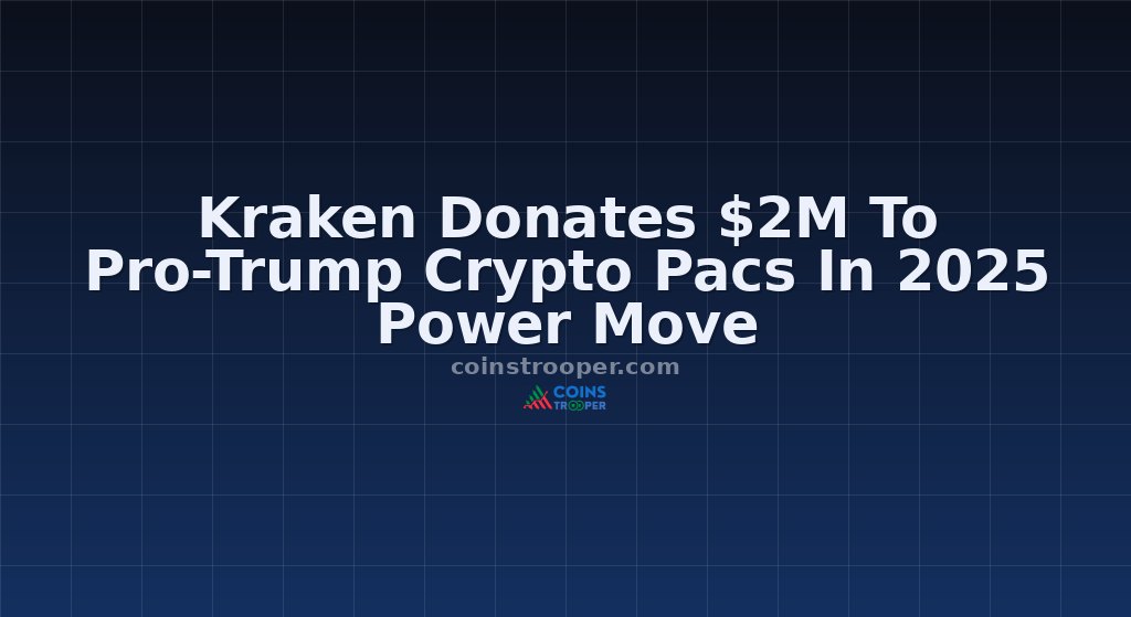 Kraken Donates $2M To Pro-Trump Crypto Pacs In 2025 Power Move