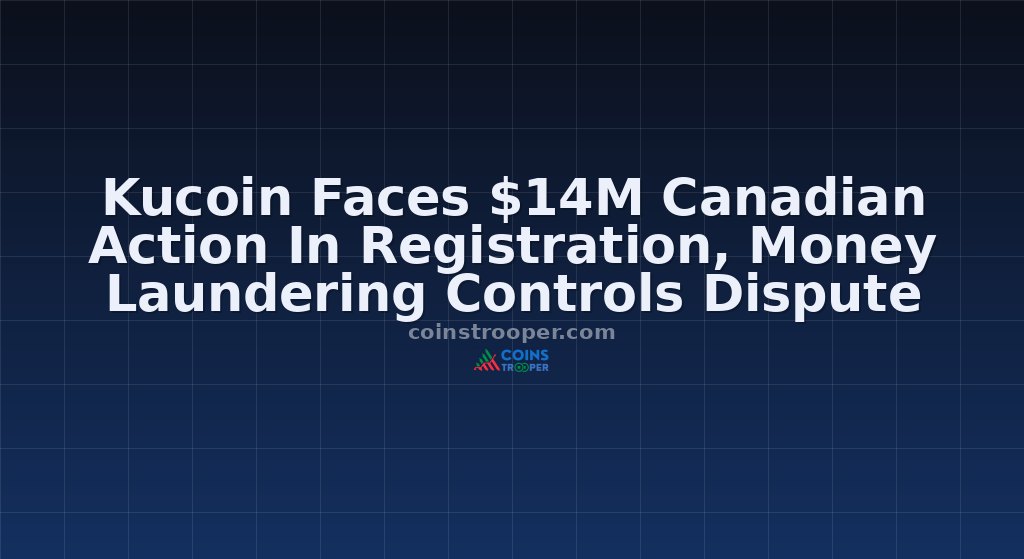 Kucoin Faces $14M Canadian Action In Registration, Money Laundering Controls Dispute