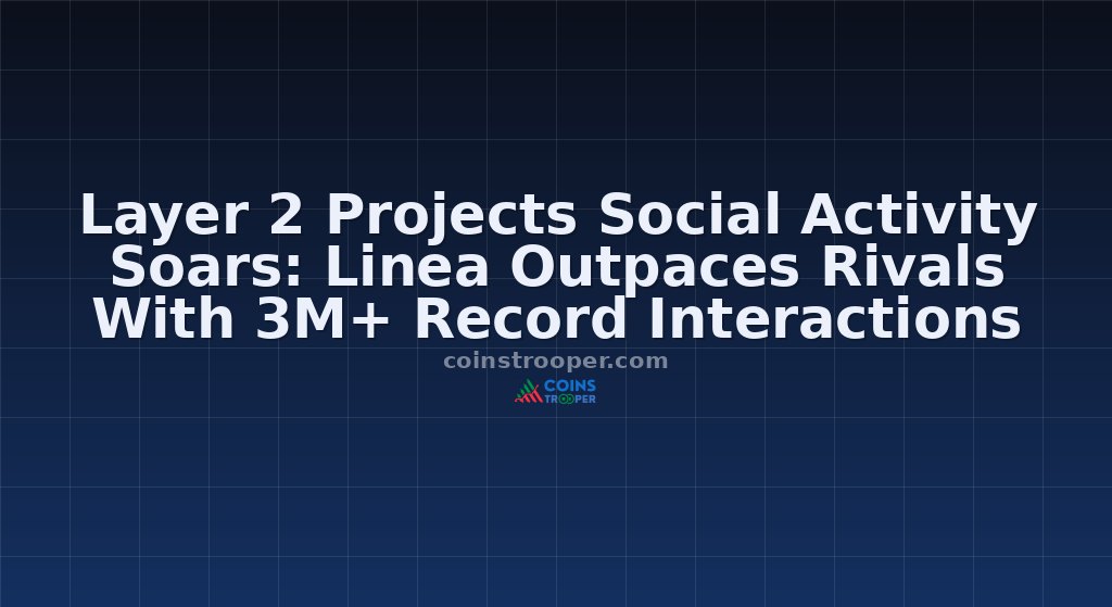 Layer 2 Projects Social Activity Soars: Linea Outpaces Rivals With 3M+ Record Interactions