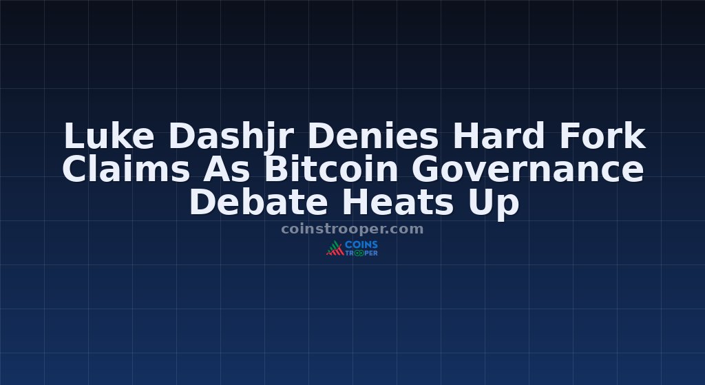 Luke Dashjr Denies Hard Fork Claims As Bitcoin Governance Debate Heats Up