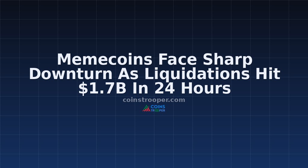 Memecoins Face Sharp Downturn As Liquidations Hit $1.7B In 24 Hours