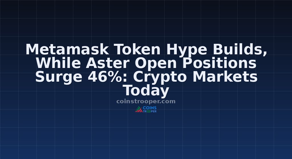 Metamask Token Hype Builds, While Aster Open Positions Surge 46%: Crypto Markets Today