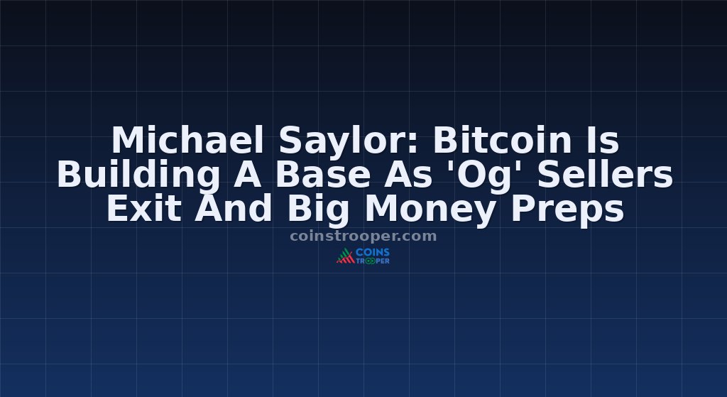 Michael Saylor: Bitcoin Is Building A Base As 'Og' Sellers Exit And Big Money Preps