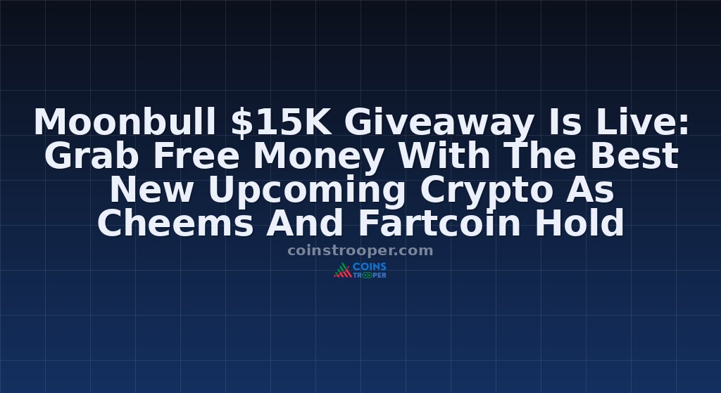 Moonbull $15K Giveaway Is Live: Grab Free Money With The Best New Upcoming Crypto As Cheems And Fartcoin Hold Momentum
