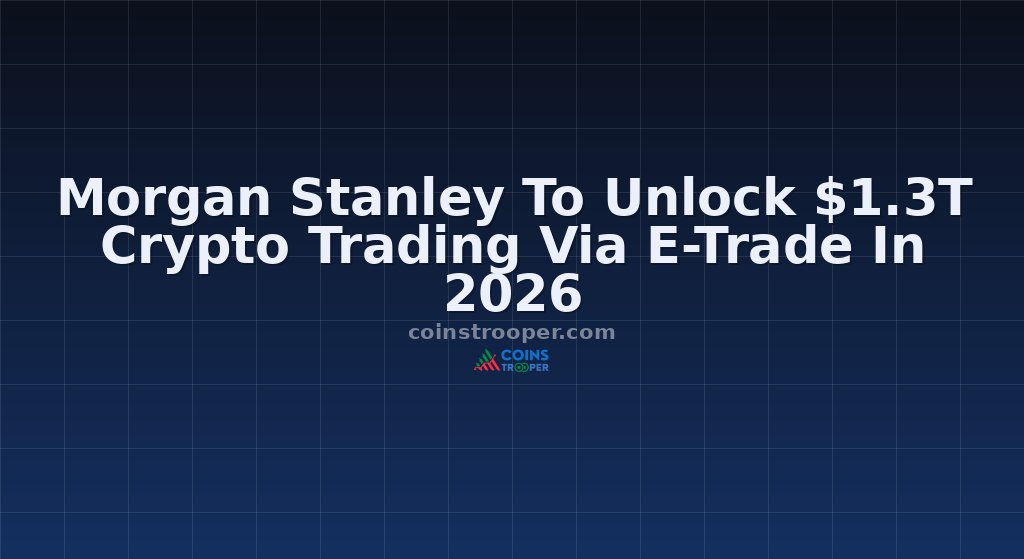 Morgan Stanley To Unlock $1.3T Crypto Trading Via E-Trade In 2026