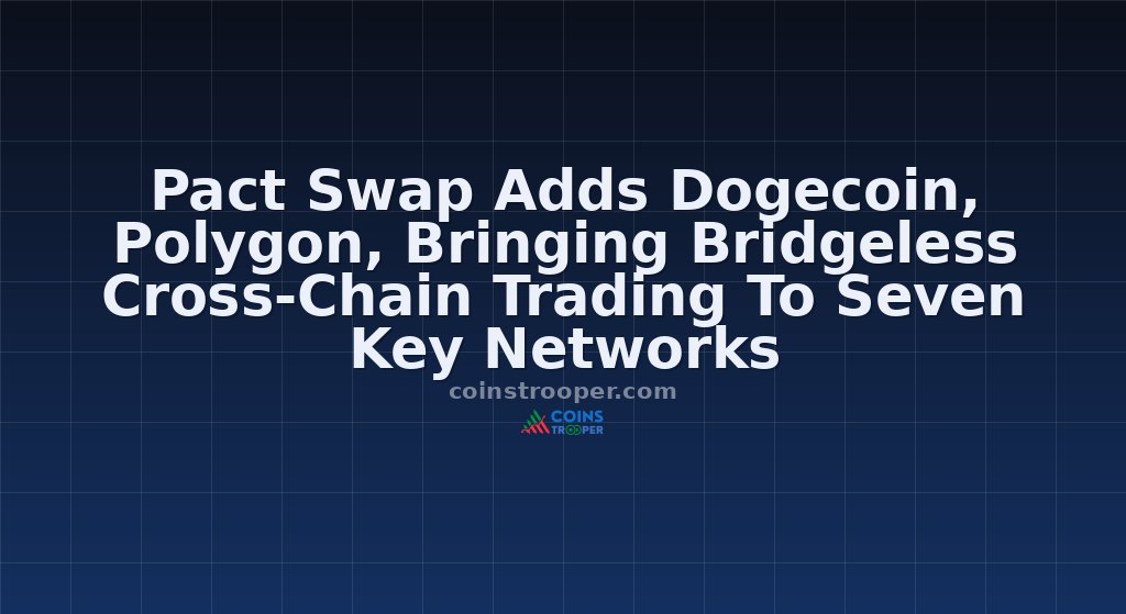 Pact Swap Adds Dogecoin, Polygon, Bringing Bridgeless Cross-Chain Trading To Seven Key Networks