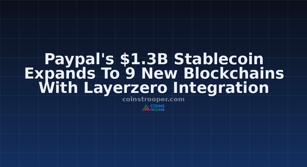 Paypal's $1.3B Stablecoin Expands To 9 New Blockchains With Layerzero Integration