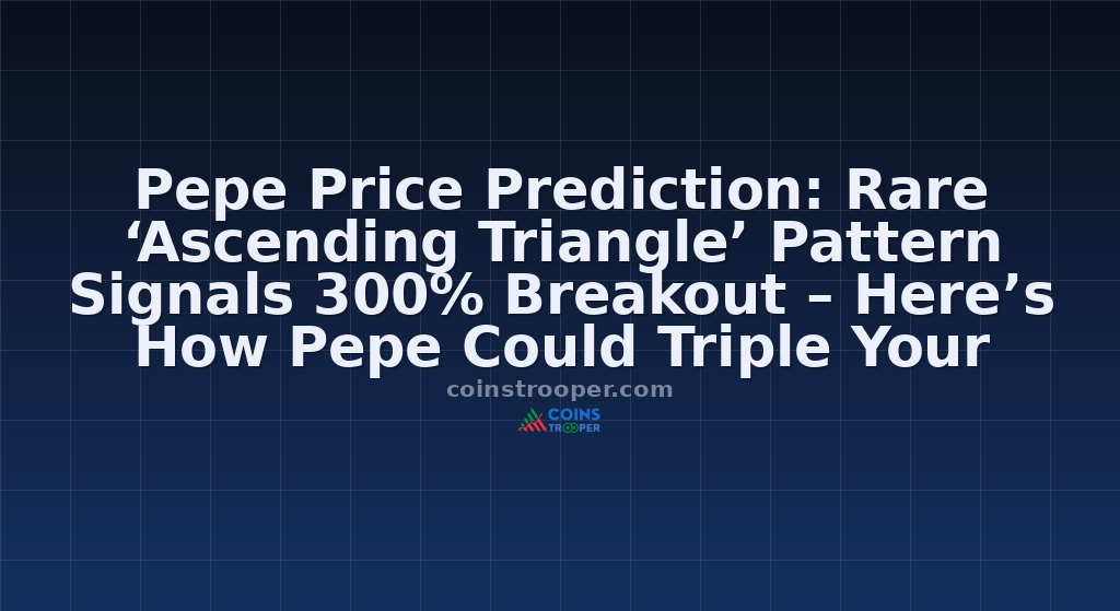 Pepe Price Prediction: Rare ‘Ascending Triangle’ Pattern Signals 300% Breakout – Here’s How Pepe Could Triple Your Money 