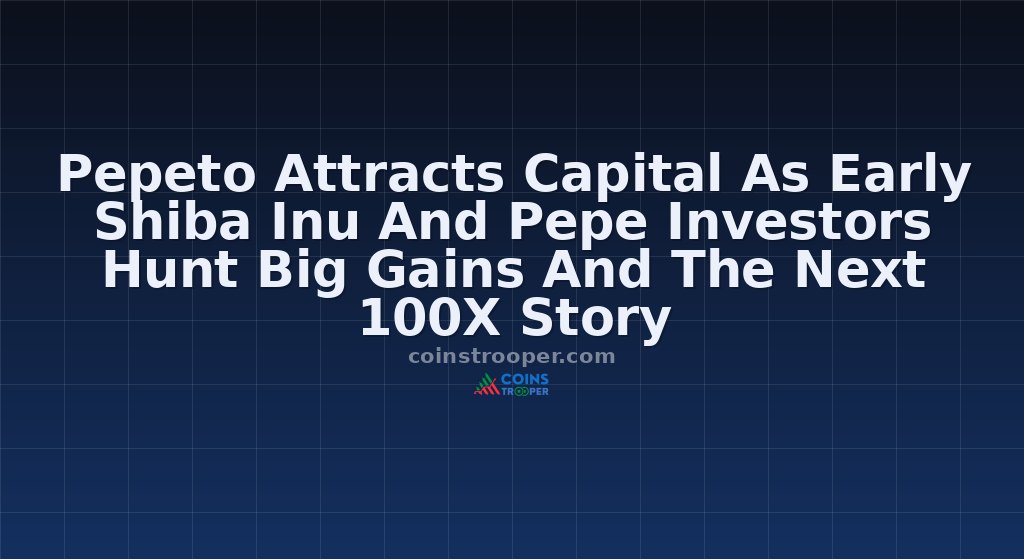 Pepeto Attracts Capital As Early Shiba Inu And Pepe Investors Hunt Big Gains And The Next 100X Story