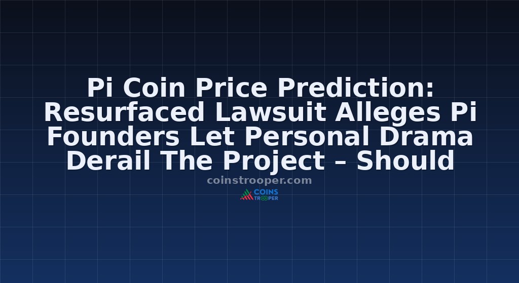 Pi Coin Price Prediction: Resurfaced Lawsuit Alleges Pi Founders Let Personal Drama Derail The Project – Should Users Be Worried?