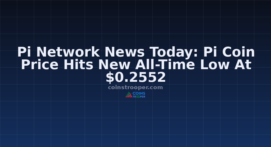 Pi Network News Today: Pi Coin Price Hits New All-Time Low At $0.2552