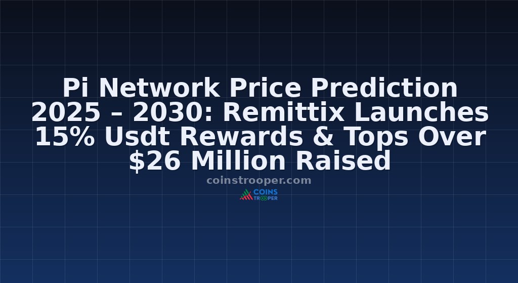Pi Network Price Prediction 2025 – 2030: Remittix Launches 15% Usdt Rewards & Tops Over $26 Million Raised