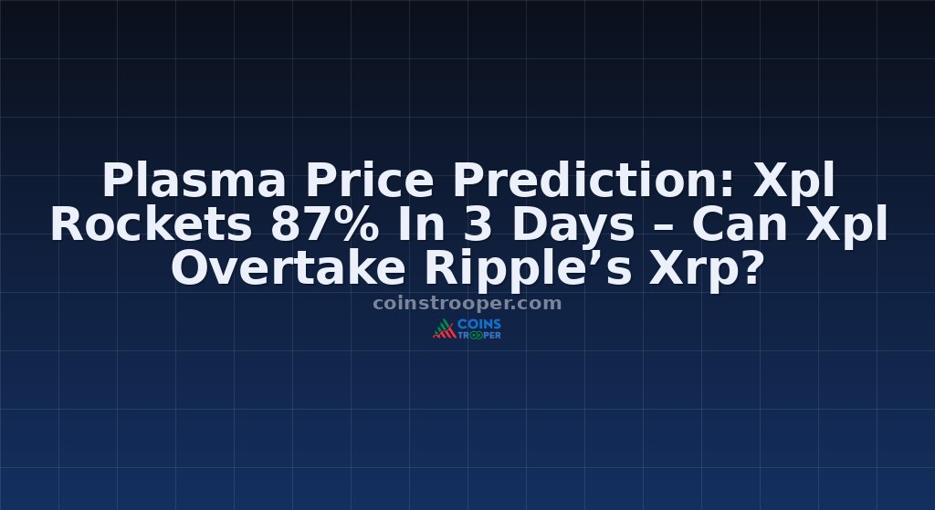 Plasma Price Prediction: Xpl Rockets 87% In 3 Days – Can Xpl Overtake Ripple’s Xrp?