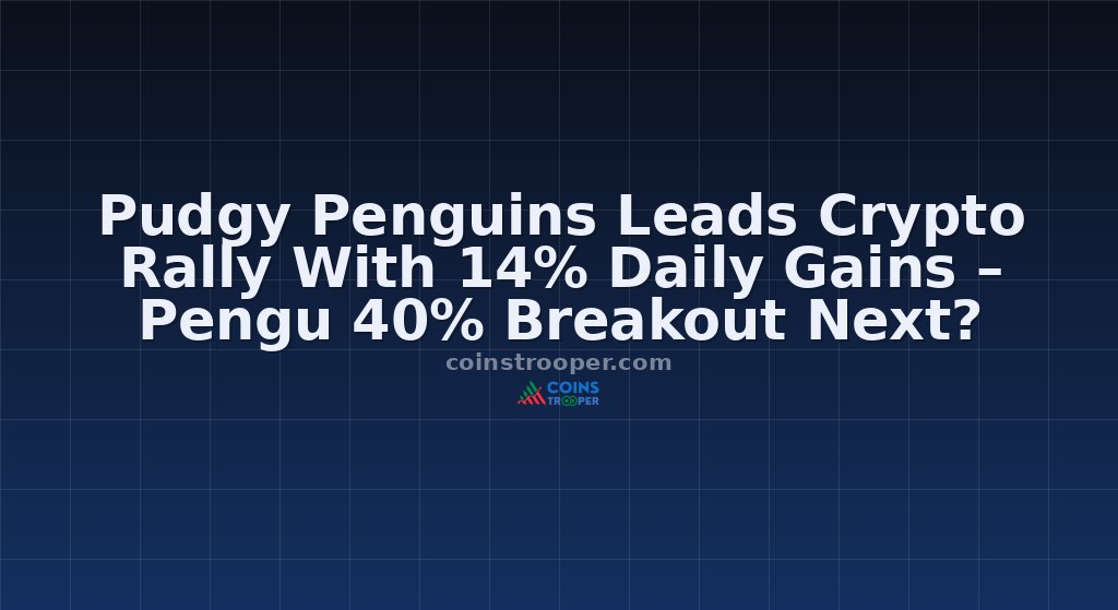 Pudgy Penguins Leads Crypto Rally With 14% Daily Gains – Pengu 40% Breakout Next?
