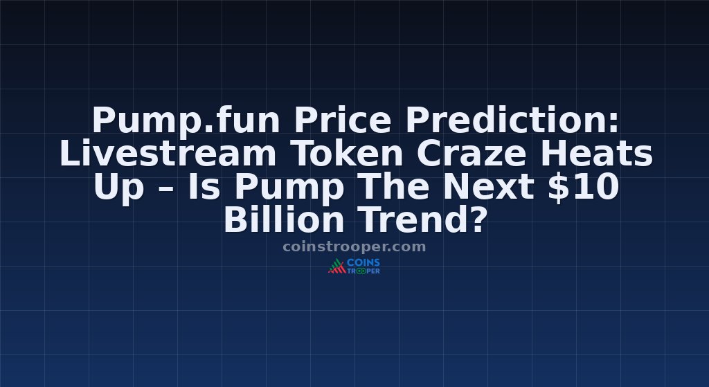 Pump.fun Price Prediction: Livestream Token Craze Heats Up – Is Pump The Next $10 Billion Trend?