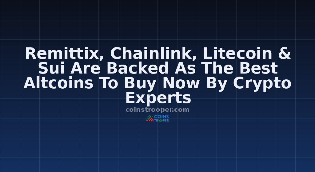 Remittix, Chainlink, Litecoin & Sui Are Backed As The Best Altcoins To Buy Now By Crypto Experts