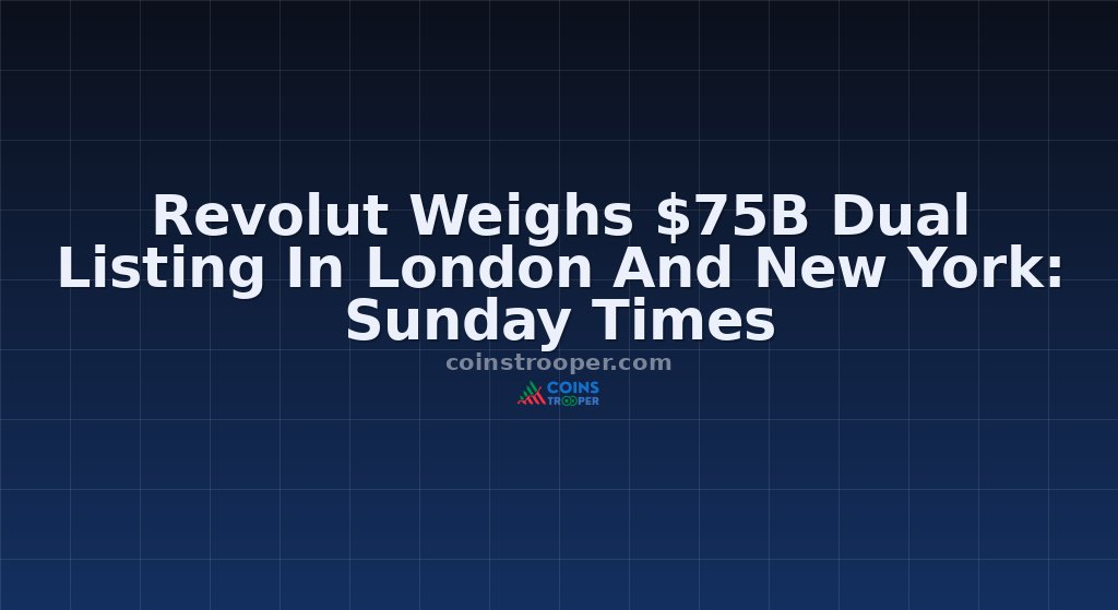 Revolut Weighs $75B Dual Listing In London And New York: Sunday Times