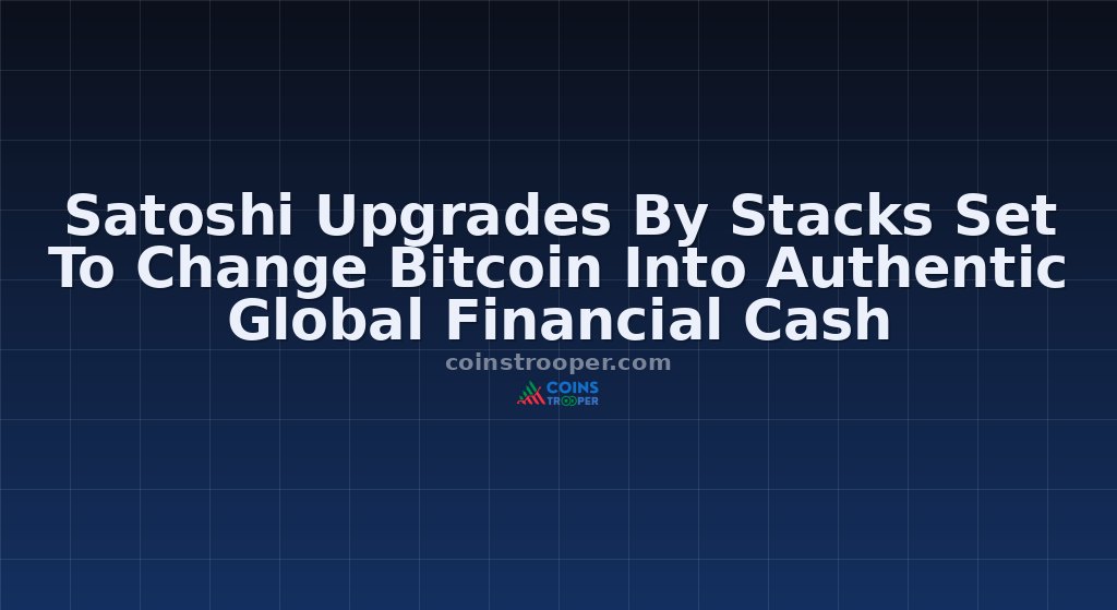 Satoshi Upgrades By Stacks Set To Change Bitcoin Into Authentic Global Financial Cash