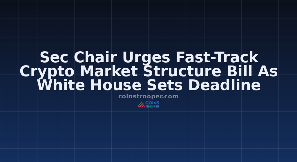 Sec Chair Urges Fast-Track Crypto Market Structure Bill As White House Sets Deadline